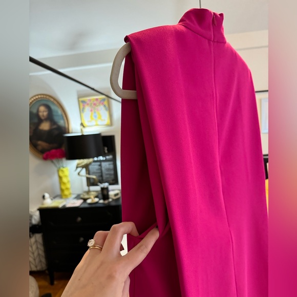 Zara shoulder pads short dress neon fuchsia - Picture 5 of 8